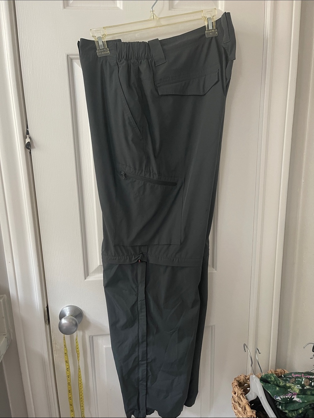 Men's Gray Convertible Cargo Pants -